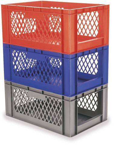 LA-KA-PE 531629 Stapelbehälter lebensmittelgeeignet (L x B x H) 400 x 300 x 50 mm Blau 4 St.