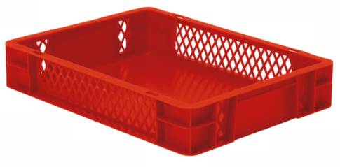 LA-KA-PE 531635 Stapelbehälter lebensmittelgeeignet (L x B x H) 400 x 300 x 75 mm Rot 4 St.