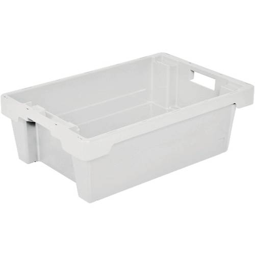 BRB Lagertechnik 1658194 Drehstapelbehälter lebensmittelgeeignet (L x B x H) 600 x 400 x 200 mm Naturweiß 1 St.