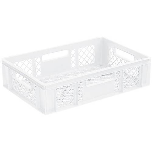 BRB Lagertechnik 1658374 Stapelbehälter Basic lebensmittelgeeignet (L x B x H) 600 x 400 x 150 mm Weiß 1 St.