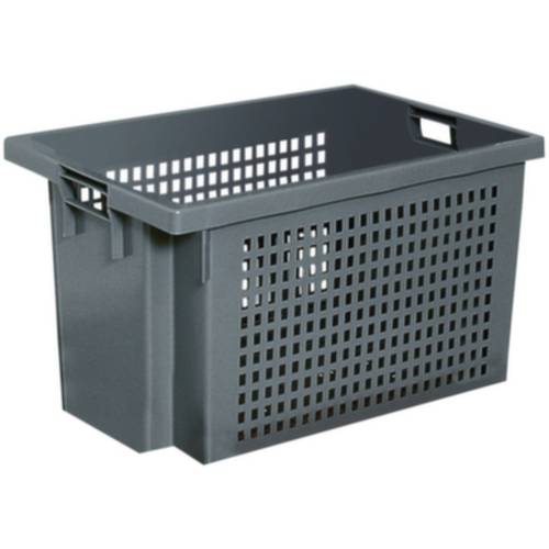 BRB Lagertechnik 1658381 Drehstapelbehälter lebensmittelgeeignet (L x B x H) 600 x 400 x 400 mm Grau 1 St.