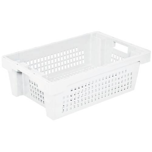 BRB Lagertechnik 1658382 Drehstapelbehälter lebensmittelgeeignet (L x B x H) 600 x 400 x 200 mm Naturweiß 1 St.