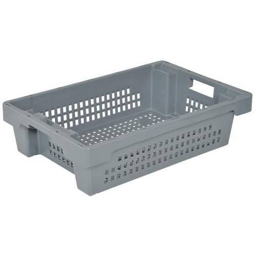 BRB Lagertechnik 1658384 Drehstapelbehälter lebensmittelgeeignet (L x B x H) 600 x 400 x 150 mm Grau 1 St.