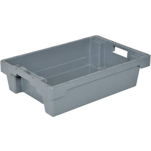 BRB Lagertechnik 1658386 Drehstapelbehälter lebensmittelgeeignet (L x B x H) 600 x 400 x 200 mm Grau 1 St.