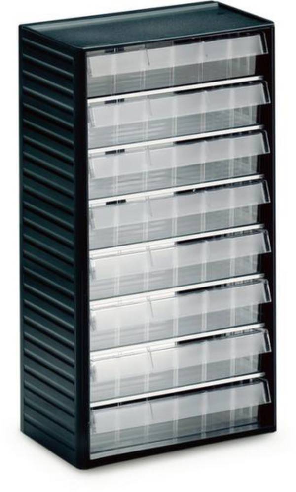 Treston Kleinteilemagazin 556-3, inklusive 8 glasklaren Schubladen L-06, BxTxH 310x180x550 mm
