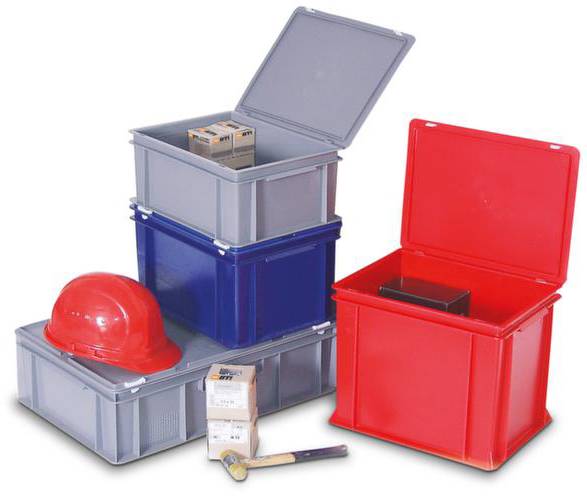 BRB Lagertechnik 1658502 Stapelbehälter lebensmittelgeeignet (L x B x H) 400 x 300 x 135 mm Blau 1 St.