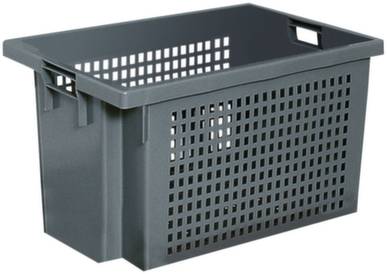 BRB Lagertechnik 1658590 Drehstapelbehälter lebensmittelgeeignet (L x B x H) 600 x 400 x 350 mm Grau 1 St.