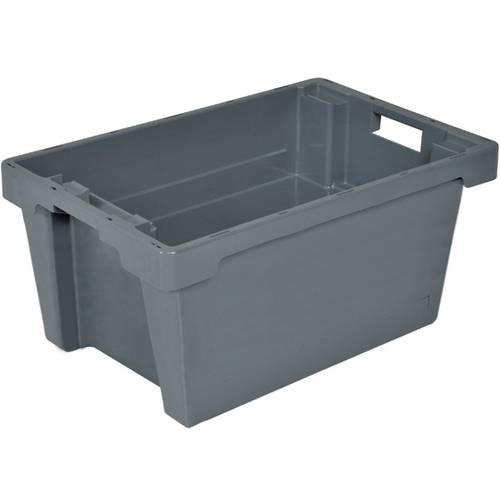 BRB Lagertechnik 1658592 Drehstapelbehälter lebensmittelgeeignet (L x B x H) 600 x 400 x 350 mm Grau 1 St.