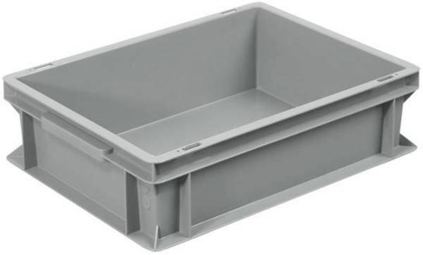BRB Lagertechnik 1658754  Stapelbehälter Basic lebensmittelgeeignet (L x B x H) 400 x 300 x 120 mm Grau 1 St.