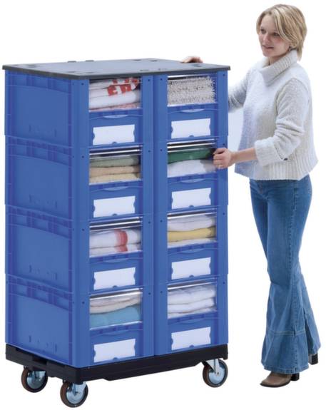 BITO Lagertechnik 1658829 Sichtlagerkasten DIN 335 C 90 ° lebensmittelgeeignet (L x B x H) 600 x 400 x 170 mm Blau 1 St.