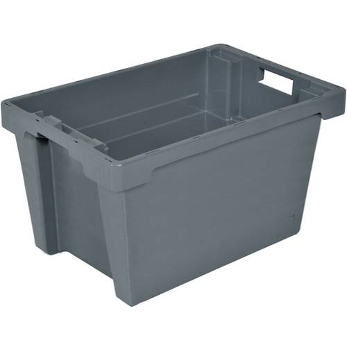 BRB Lagertechnik 1658836 Drehstapelbehälter lebensmittelgeeignet (L x B x H) 600 x 400 x 400 mm Grau 1 St.