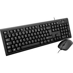 Sada klávesnica a myše V7 Videoseven CKU200FR, čierna