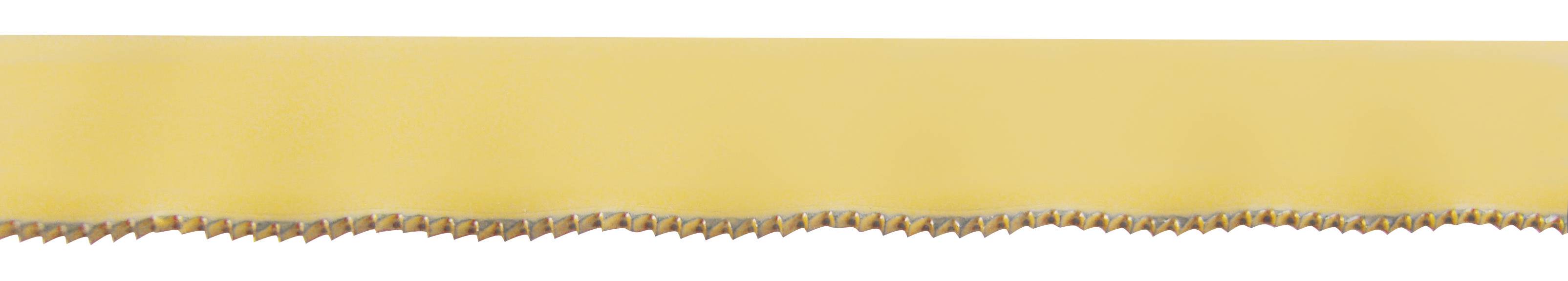 'Gelbe, gezackte Linie, die wie ein Sägeblatt aussieht.'