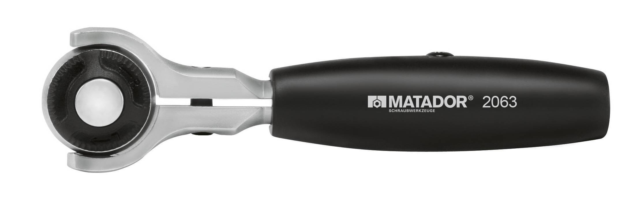 Ein schwarzer Rohrabschneider der Marke Matador, Modellnummer 2063, gezeigt aus seitlicher Perspektive.