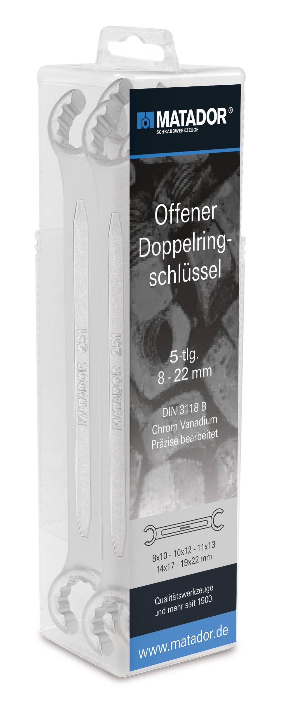 MATADOR Offener Doppelringschlüssel 4teilig Matador 02519050