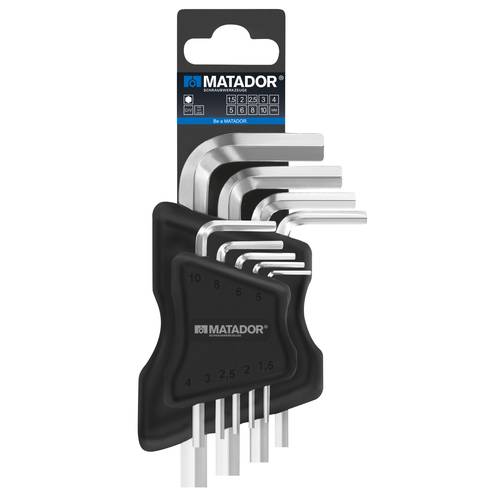 Matador Schraubwerkzeuge Innen-Sechskant Winkelschraubendreher 1.5 mm, 2 mm, 2.5 mm, 3 mm, 4 mm, 5 mm, 6 mm, 8 mm, 10 mm...