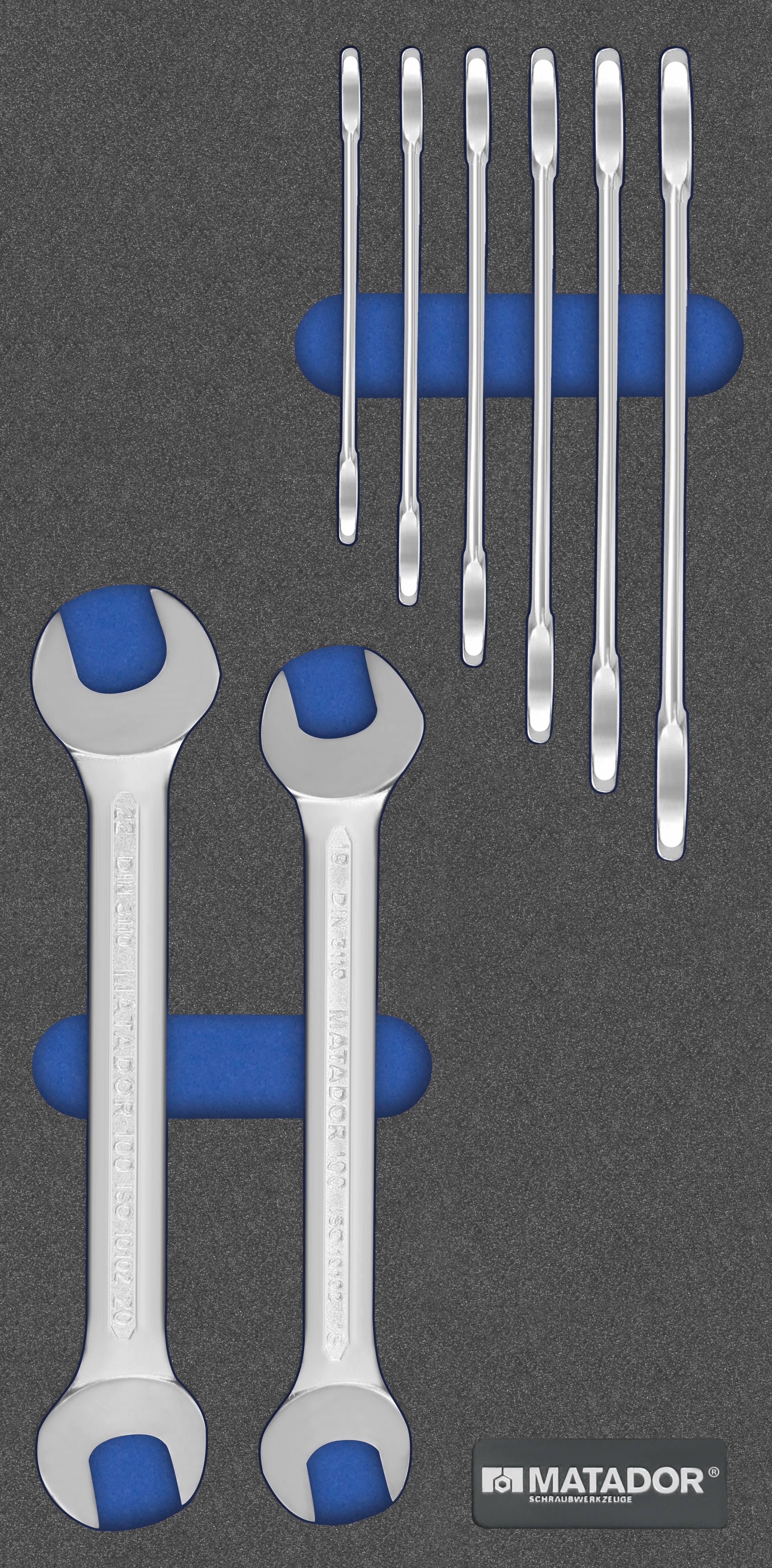 Matador Schraubwerkzeuge 81642100 Doppel-Maulschlüssel-Satz 8teilig Schlüsselweite (Zoll) 1/2 - 25/32