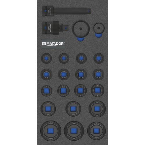 Thumbnail - Matador Schraubwerkzeuge Schlagschrauber-Steckschlüsseleinsatz-Set 1/2 (12.5 mm) 22teilig 81647475