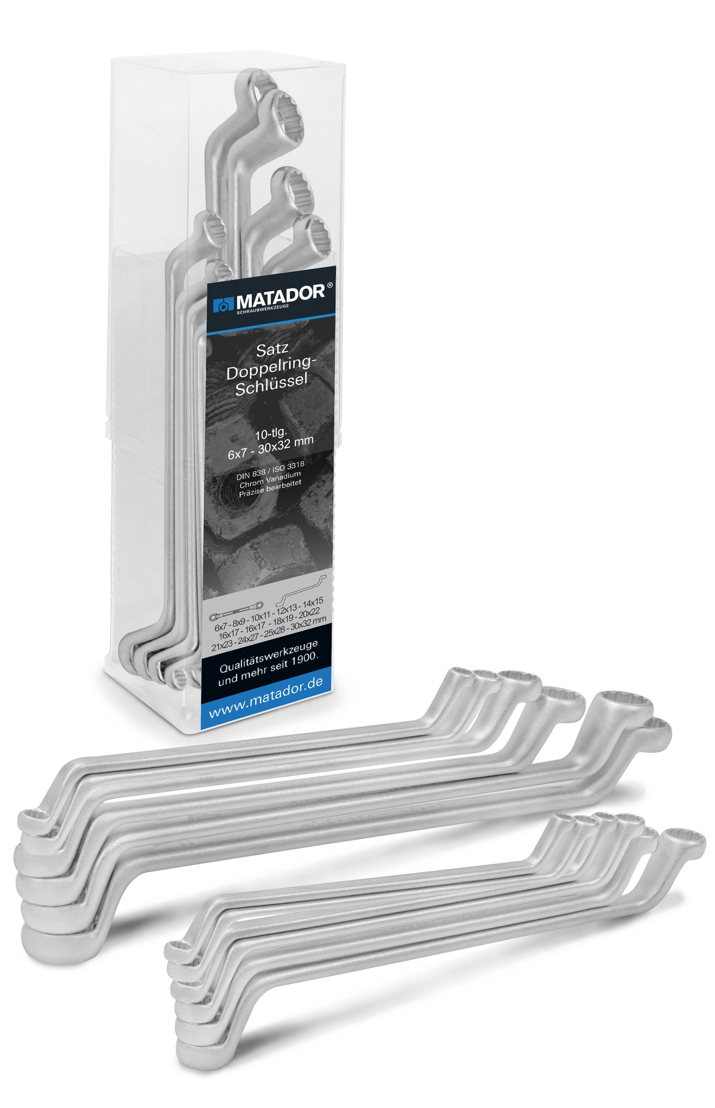 Thumbnail - Matador Schraubwerkzeuge 02009120 Doppel-Ringschlüssel-Satz 12teilig Schlüsselweite (Metrisch) 6 - 32 mm