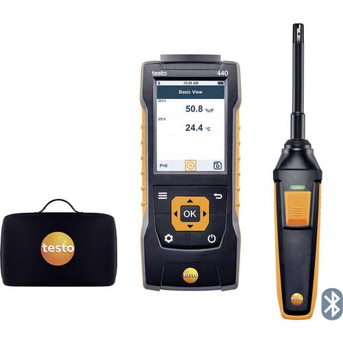testo 440 Set RH Luftfeuchtemessgerät (Hygrometer) kalibriert (ISO) 0 % rF 100 % rF