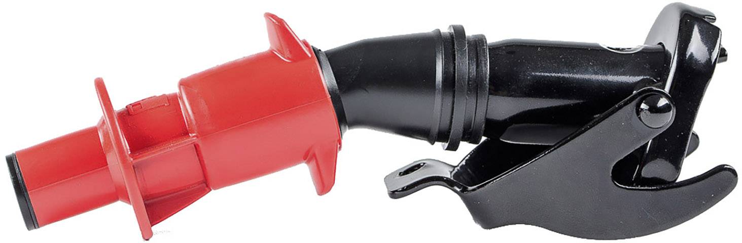 Benzinkanister 5 L mit Sicherheits-Einfüllsystem schwarz / rot Ausgieß