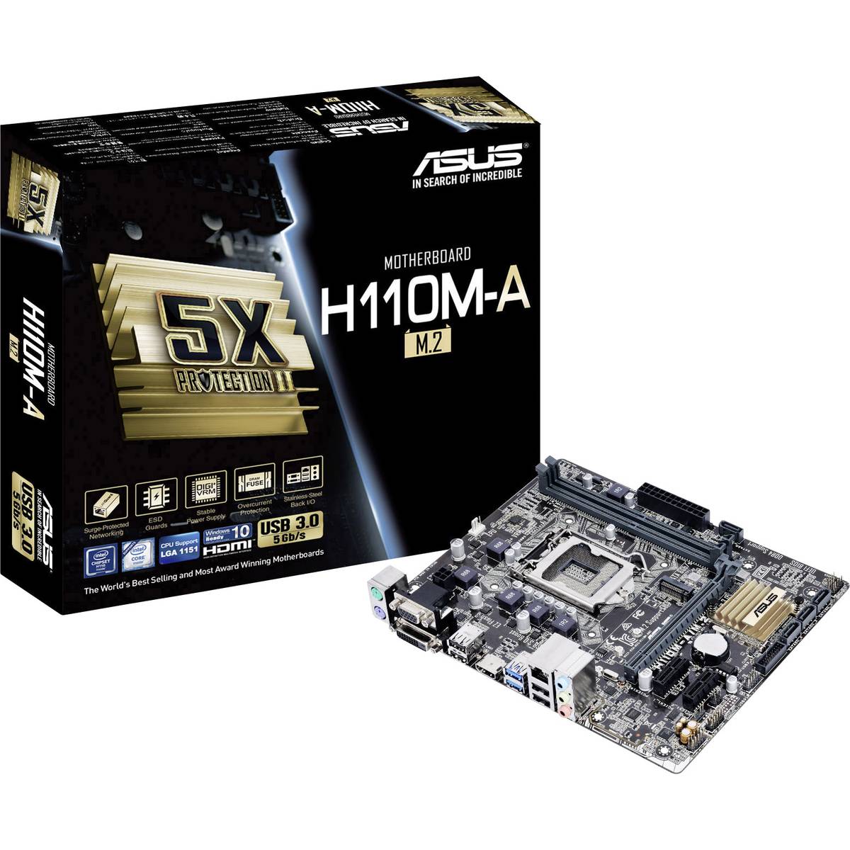 Asus H110M-A/M.2 Mainboard Sockel Intel® 1151 Formfaktor Micro-ATX