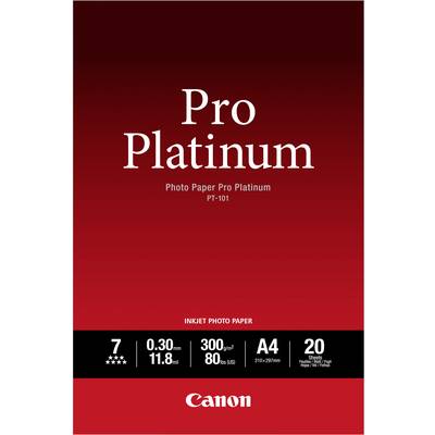 Canon Photo Paper Pro Platinum PT-101 2768B016 Fotopapier DIN A4 300 g/m² 20 Blatt Hochglänzend
