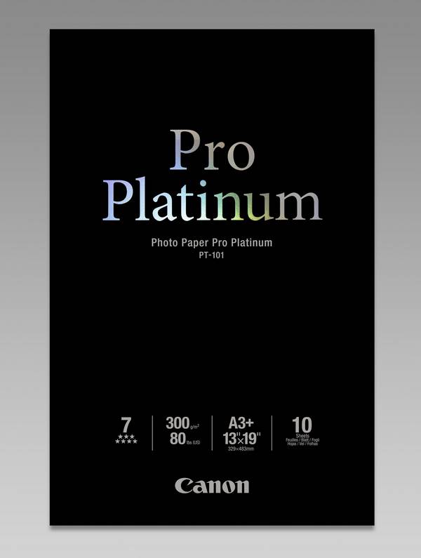 Canon Photo Paper Pro Platinum PT-101 2768B018 Fotopapier DIN A3+ 300 g/m² 10 Blatt Hochglänzend