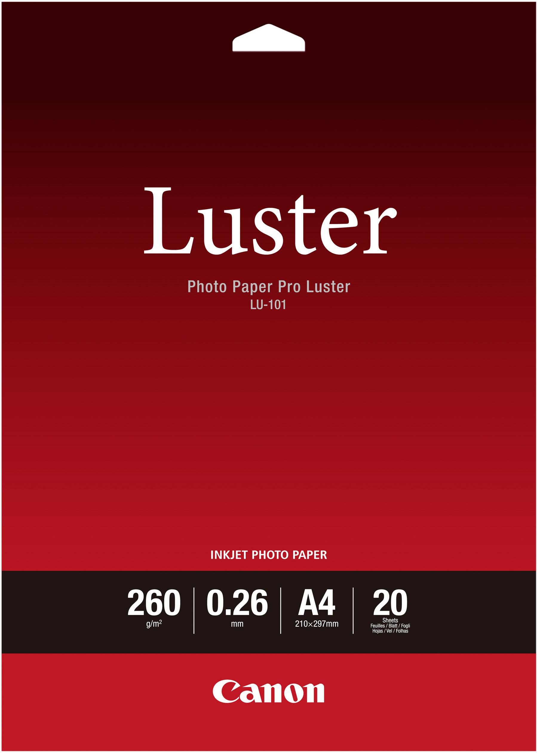 CANON Pro Luster LU-101 Fotopapier A4 20 SHEETS