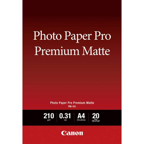 Canon Photo Paper Pro Premium Matte PM-101 8657B005 Fotopapier DIN A4 210 g/m² 20 Blatt Matt