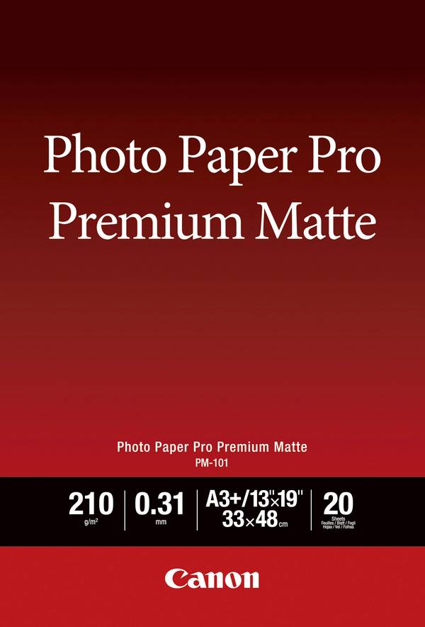 Canon Photo Paper Pro Premium Matte PM-101 8657B007 Fotopapier DIN A3+ 210 g/m² 20 Blatt Matt