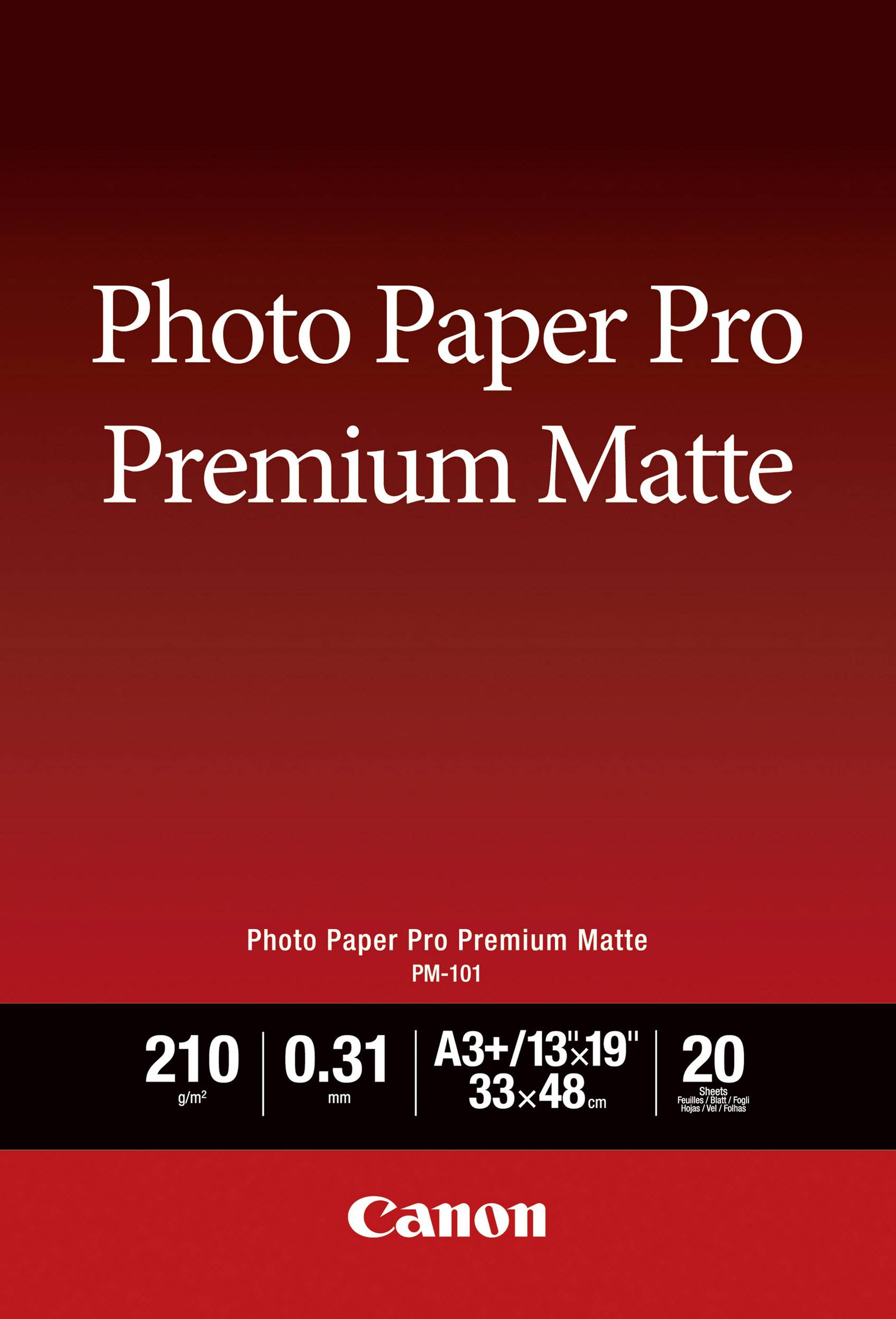 CANON Pro Premium Matte PM-101 Fotopapier A3+ 20 Blatt