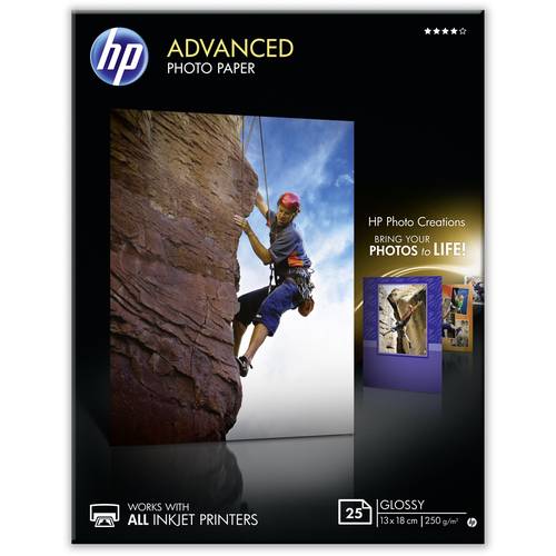 HP Advanced Photo Paper Q8696A Fotopapier 13 x 18 cm 250 g/m² 25 Blatt Glänzend