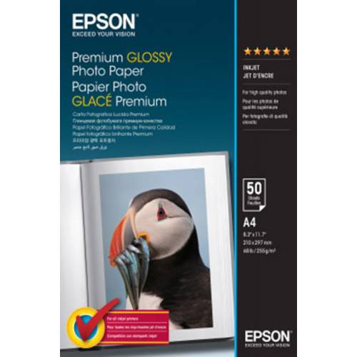 Epson Premium Glossy Photo Paper C13S041624 Fotopapier 255 g/m² 50 Blatt Hochglänzend