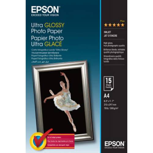 Epson Ultra Glossy Photo Paper C13S041927 Fotopapier 300 g/m² 15 Blatt Hochglänzend