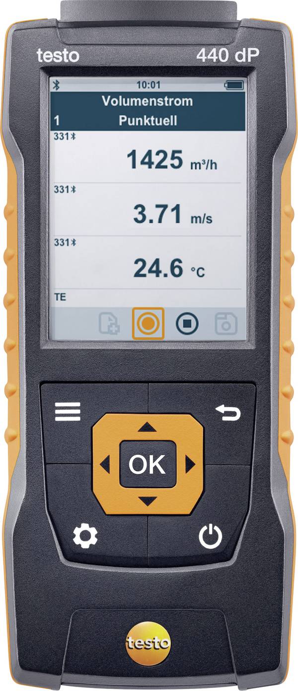 testo 440 dP Druck-Messgerät Luftdruck, Beleuchtungsstärke, CO2, Temperatur, Windgeschwindigkeit -150 - +150 hPa