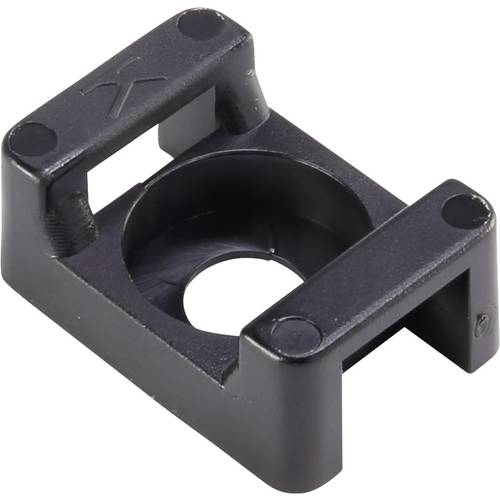 TRU COMPONENTS Befestigungssockel schraubbar TC-6645716 Schwarz 100 St.