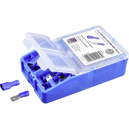 TRU COMPONENTS Quetschverbinder-Sortiment 1.5 mm² 2.5 mm² Blau 140 St. Vollisoliert