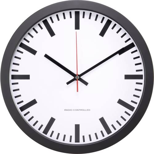 MXP301201 Funk Wanduhr 300 mm x 45 mm Schwarz