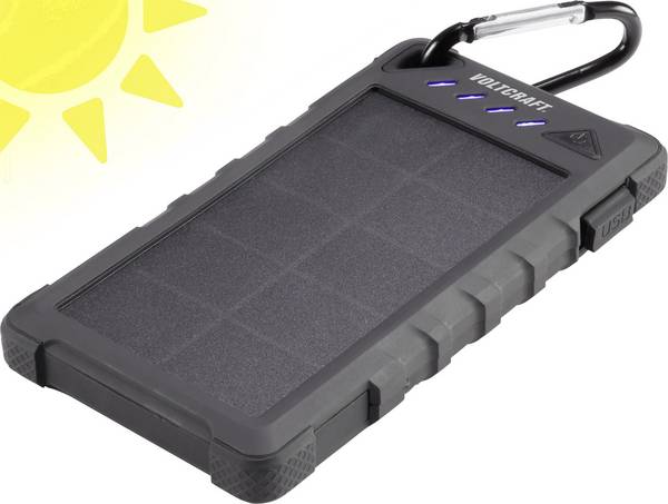 VOLTCRAFT SL-80 VC-8308670 Solar-Powerbank Ladestrom Solarzelle 180 mA 8000 mAh