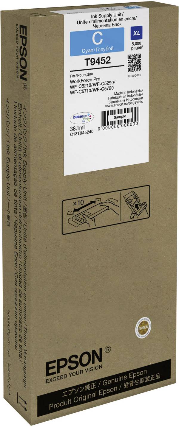 Epson Druckerpatrone T9452 Original  Cyan C 13 T 945240