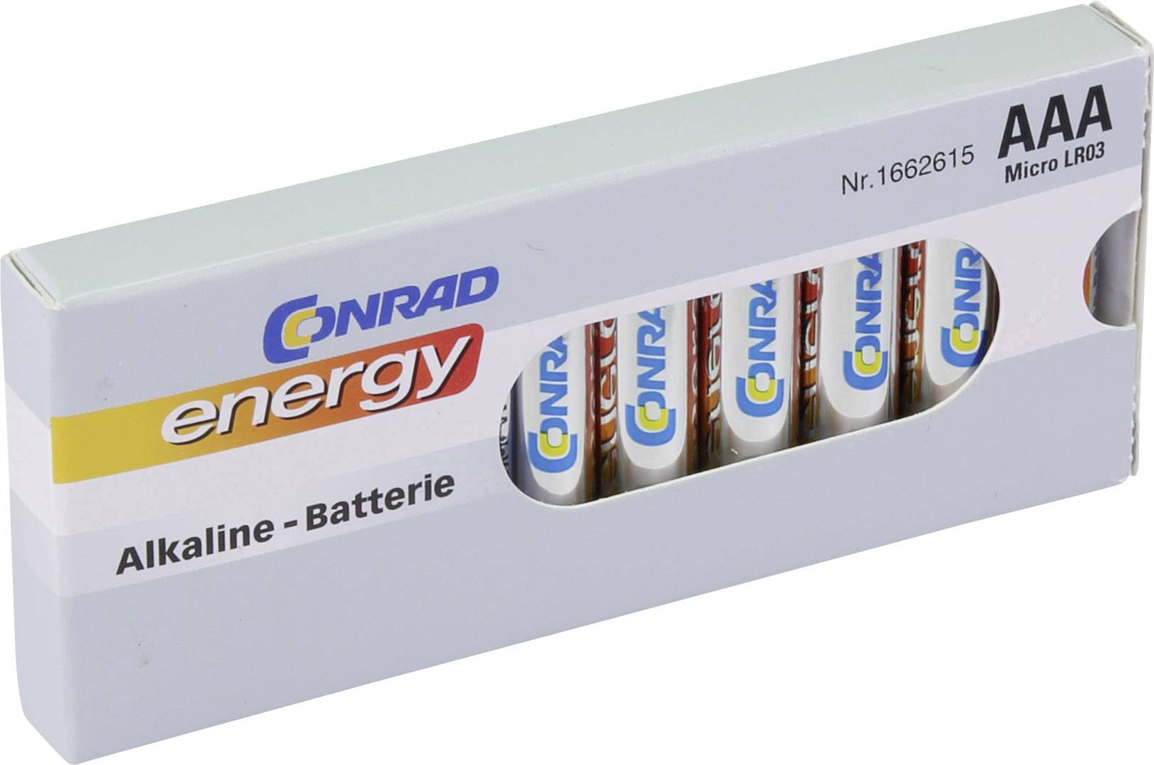 Conrad energy LR03 Micro (AAA)-Batterie Alkali-Mangan 1.5 V 10 St.