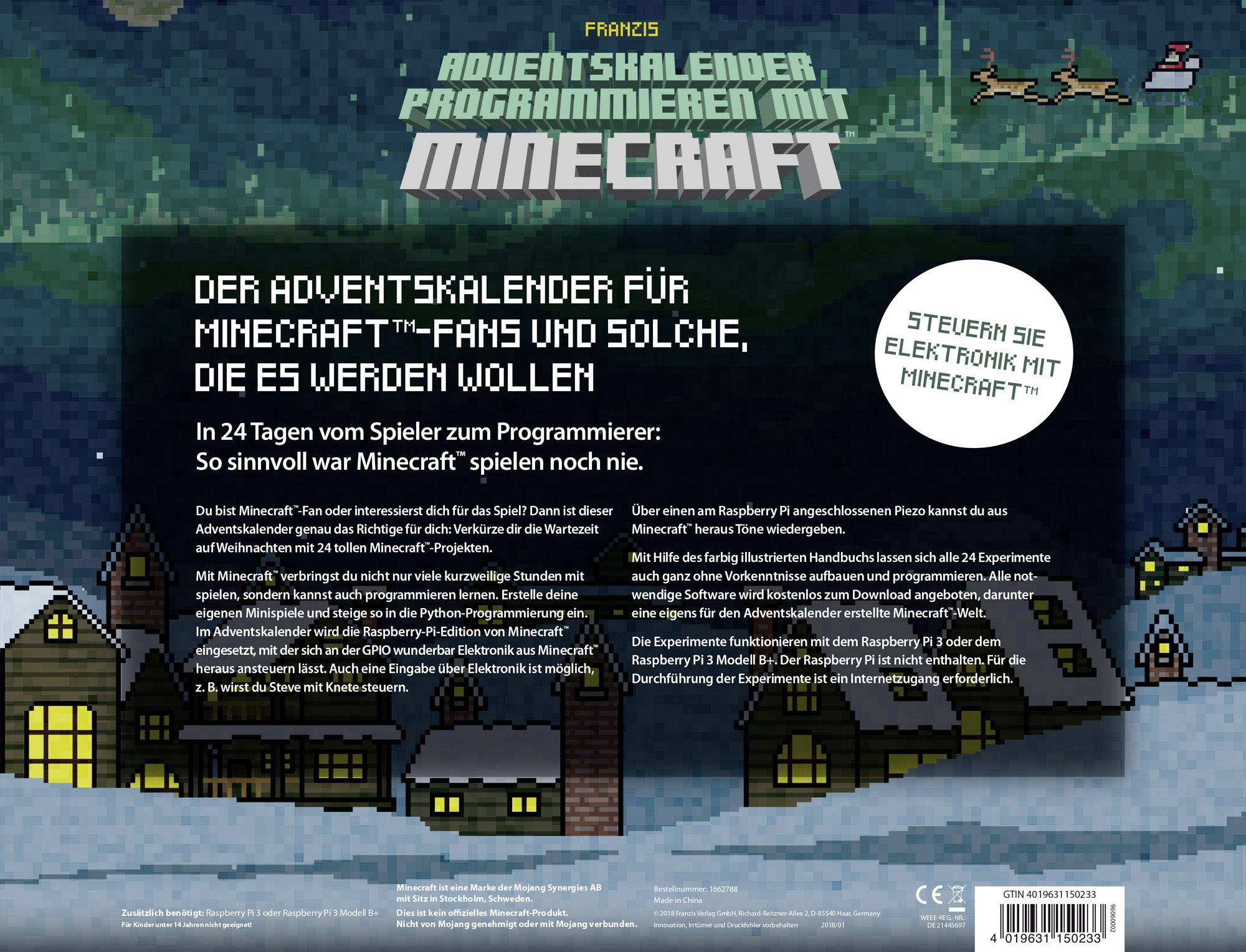 Makerfactory Programmieren Mit Minecraft Adventskalender Ebay