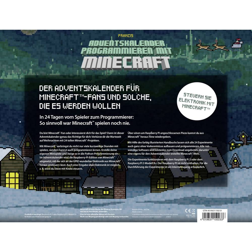 Makerfactory Programmieren Mit Minecraft Adventskalender Ebay