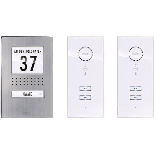 Thumbnail - m-e modern-electronics ADV 112 WW Audio Vistadoor Türsprechanlage Kabelgebunden Komplett-Set 1 Familienhaus Edelstahl, W...