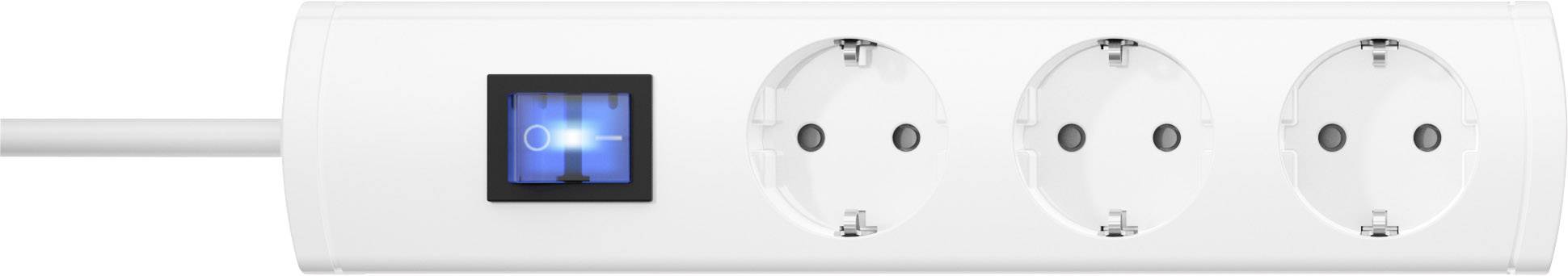 KOPP 232602016 Steckdosenleiste mit Schalter 3fach Weiß Schutzkontakt