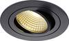 SLV 113870 New Tria LED-Einbauleuchte LED LED fest eingebaut 6 W Schwarz (matt)