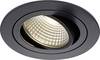 SLV 113900 New Tria LED-Einbauleuchte LED LED fest eingebaut 6 W Schwarz (matt)