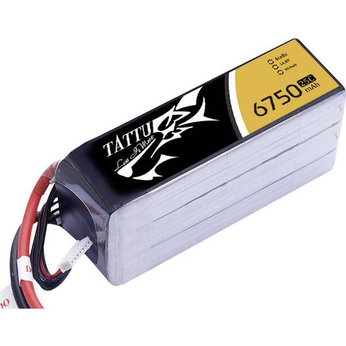 Tattu Modellbau-Akkupack (LiPo) 14.8 V 6750 mAh Zellen-Zahl: 4 25 C Softcase XT90