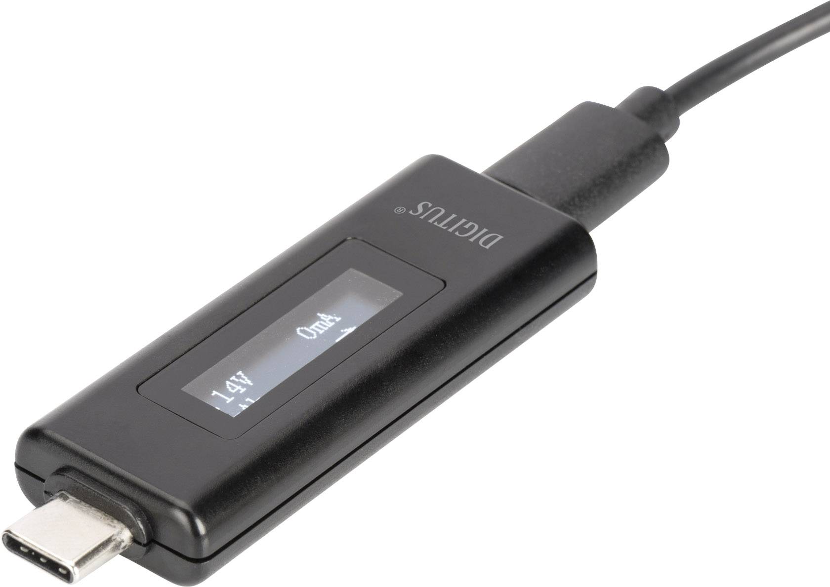 Digitus USB 3.2 Gen 1 (USB 3.0) Adapter [1x USB-C® Stecker - 1x USB-C® Buchse] DA-70612 mit Stromzähler-0